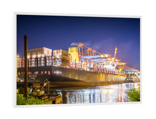 Poster mit weißem Rahmen "MSC Oscar Panama" artboxONE - Städte,Städte / Hamburg