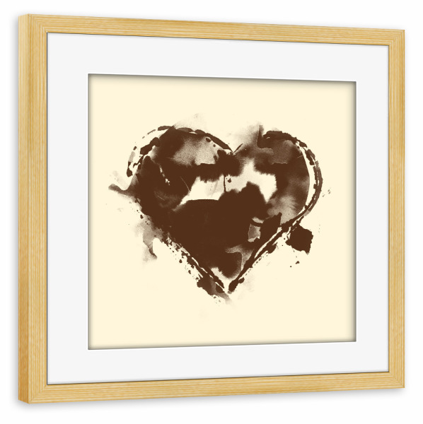 Poster mit Rahmen kiefer "I Love Coffee" artboxONE - Liebe - Love,Coffee,Heart,Cool,Coffee addict,Food,Tobias fonseca,Tobe fonseca,Funny