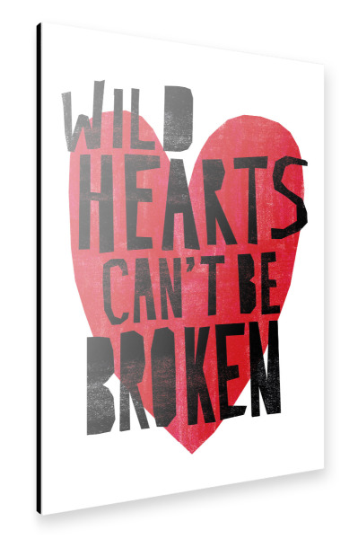 Alu-Dibond "Wild Hearts" 30x20 cm artboxONE