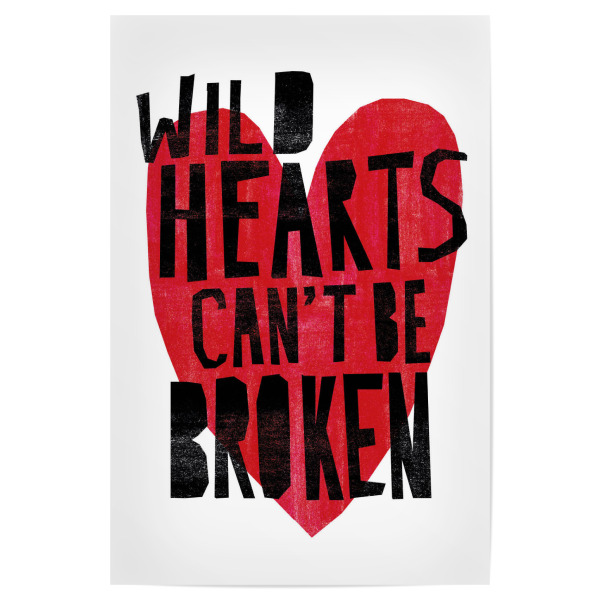 Poster 30x20 cm "Wild Hearts" artboxONE - Typografie,Menschen