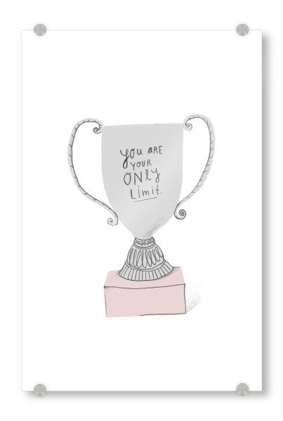 Acrylglasbild "Limit" artboxONE - Typografie,Sport,Sport / Motivation