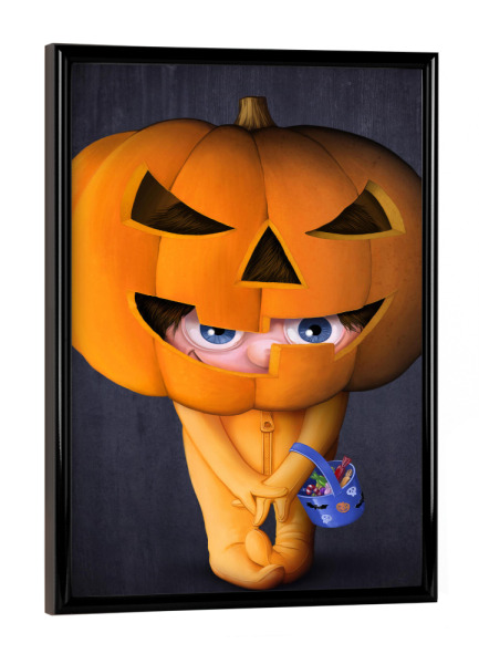 Poster mit schwarzem Rahmen "Halloween pumpkin mask" artboxONE - Comic,Halloween