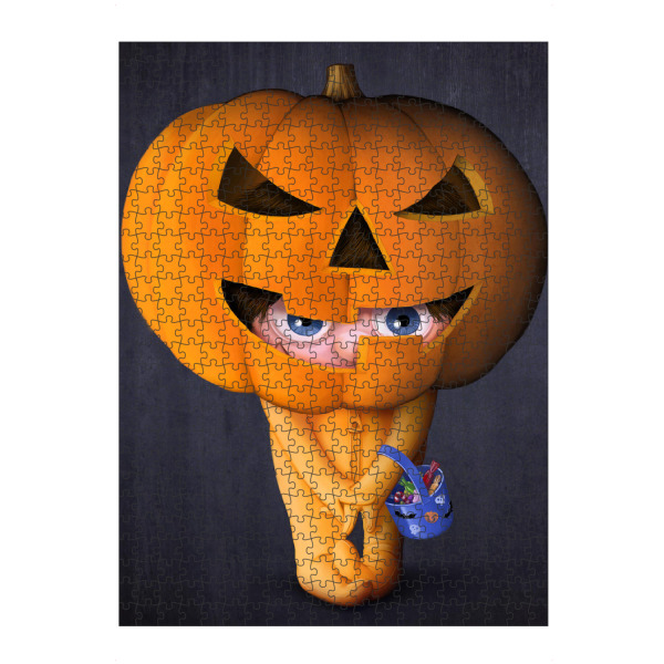 Puzzle Ravensburger "Halloween pumpkin mask" artboxONE - Comic,Halloween