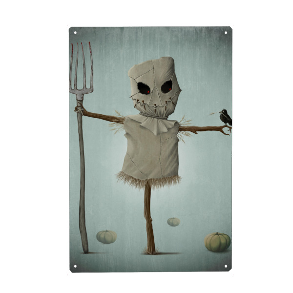 Metall Poster "Halloween Scarecrow" artboxONE - Comic,Halloween