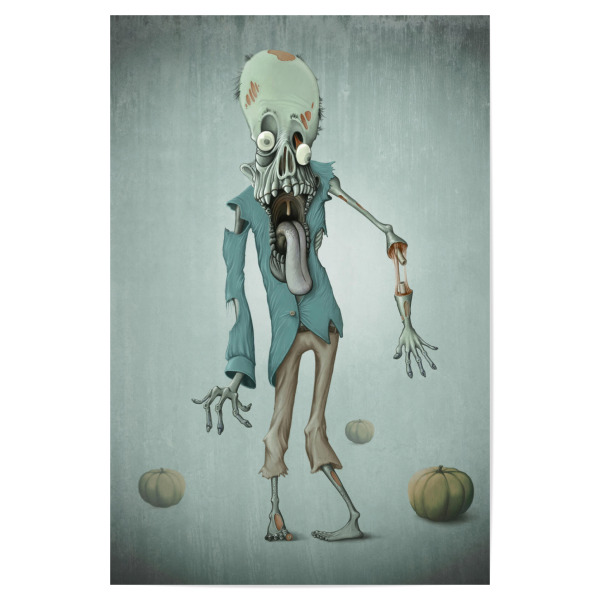 Poster "Funny zombie" artboxONE - Comic,Halloween