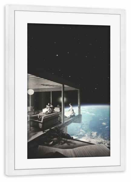 Poster mit Rahmen weiß "The view" artboxONE - Abstrakt,Galaxy