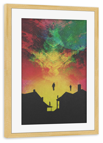 Poster mit Rahmen kiefer "Abducted" artboxONE - Abstrakt