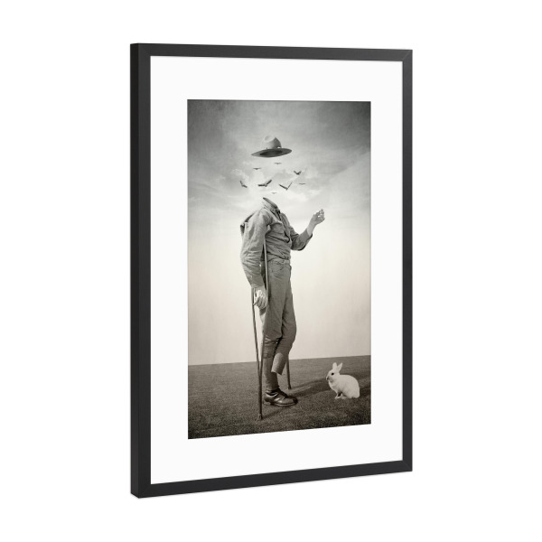 Poster mit Rahmen Schwarz (Metallic) "Soldier" artboxONE - Abstrakt