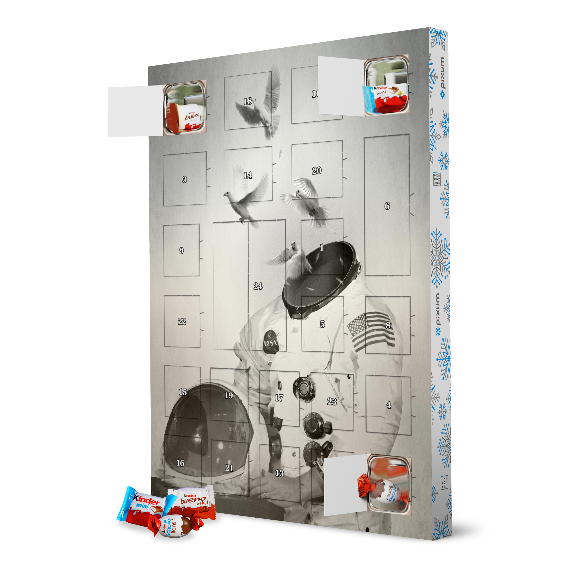 Adventskalender XXL mit Produkten von Kinder Doves artboxONE Adventskalender Abstrakt