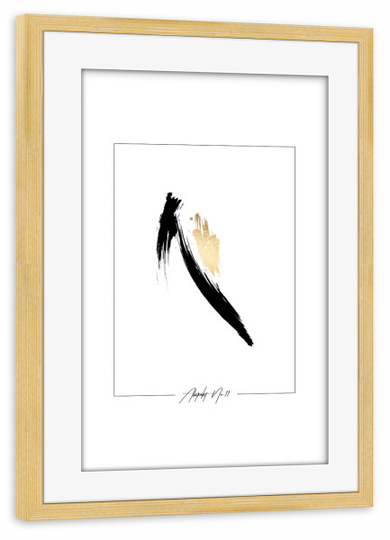 Poster mit Rahmen kiefer "ABSTRAKT NO.11" artboxONE - Abstrakt,Schwarzweiß,Fashion