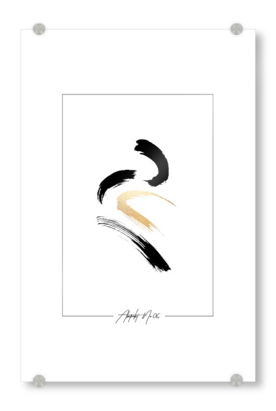 Acrylglasbild "ABSTRAKT NO.06" artboxONE - Abstrakt,Schwarzweiß