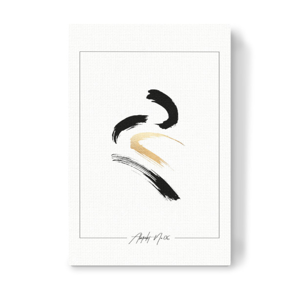 Leinwandbild "ABSTRAKT NO.06" artboxONE - Abstrakt,Schwarzweiß