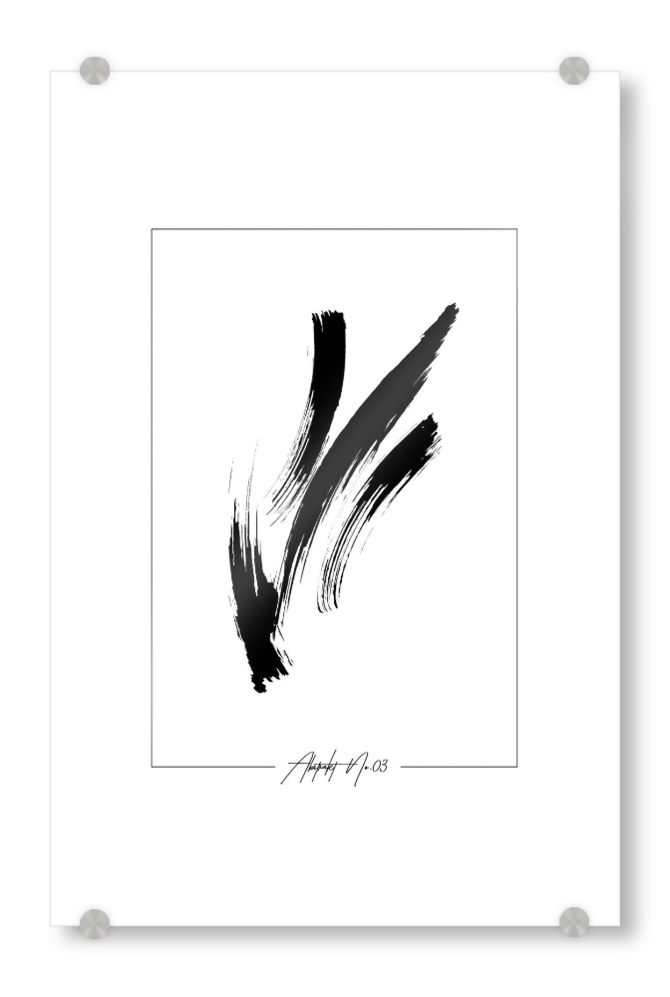 Acrylglasbild "ABSTRAKT NO.03" artboxONE - Abstrakt,Schwarzweiß