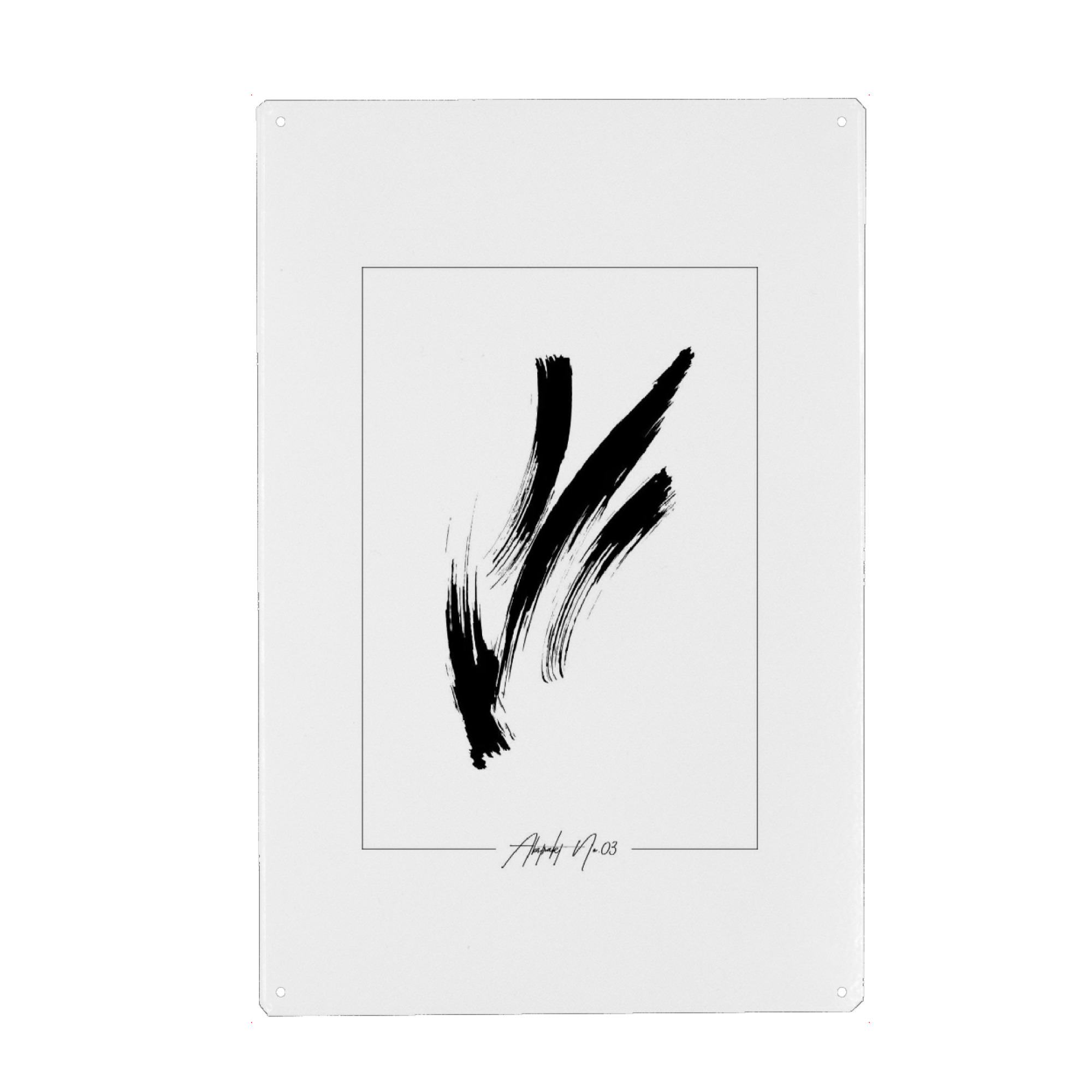 Metall Poster "ABSTRAKT NO.03" artboxONE - Abstrakt,Schwarzweiß