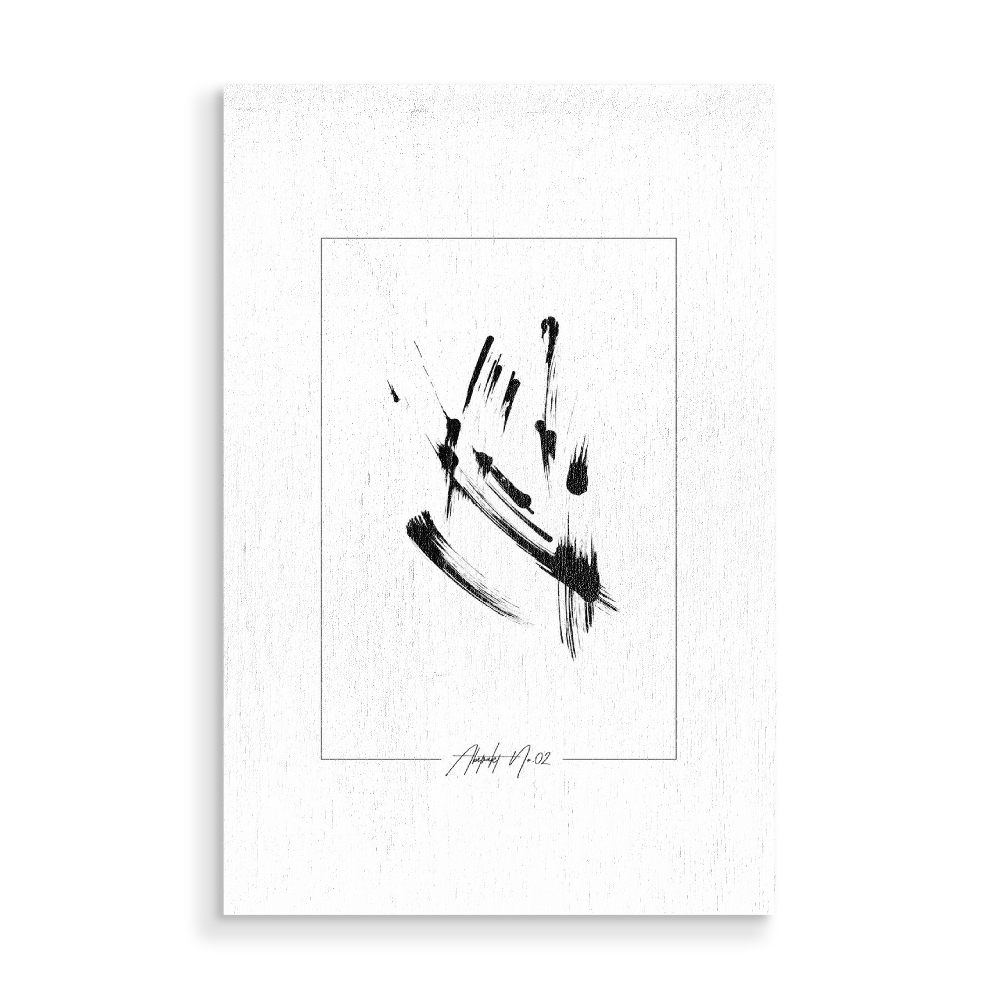 Holzbild "ABSTRAKT NO.02" artboxONE - Abstrakt,Schwarzweiß