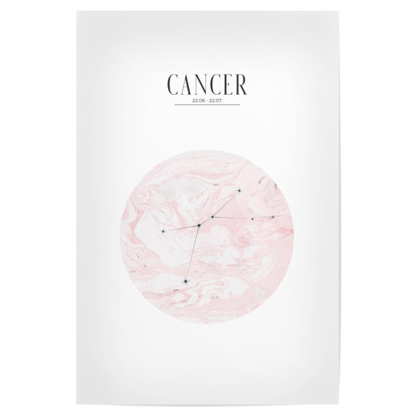Poster 30x20 cm "KREBS | CANCER" artboxONE - Typografie,Geometrie