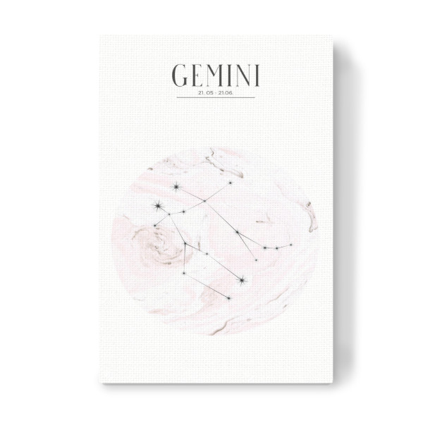 Leinwandbild "ZWILLING | GEMINI" artboxONE - Typografie,Schwarzweiß,Geometrie