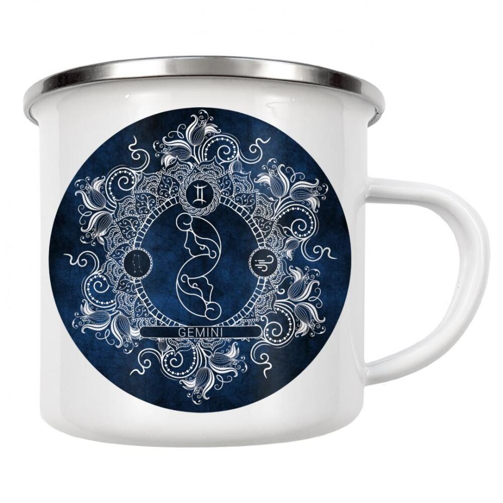 Emaille Tasse "Zodiac - Ice - Gemini" artboxONE - Natur,Floral,Abstrakt