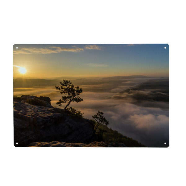 Metall Poster "Lilienstein 5" artboxONE - Natur