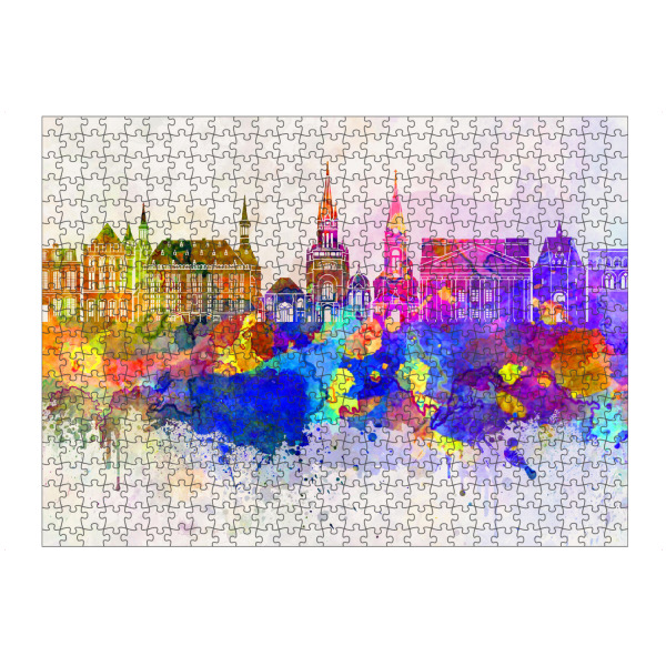artboxONE Puzzle "Aachen skyline in watercolor" artboxONE - Reise,Abstrakt,Architektur,Städte / Aarhus