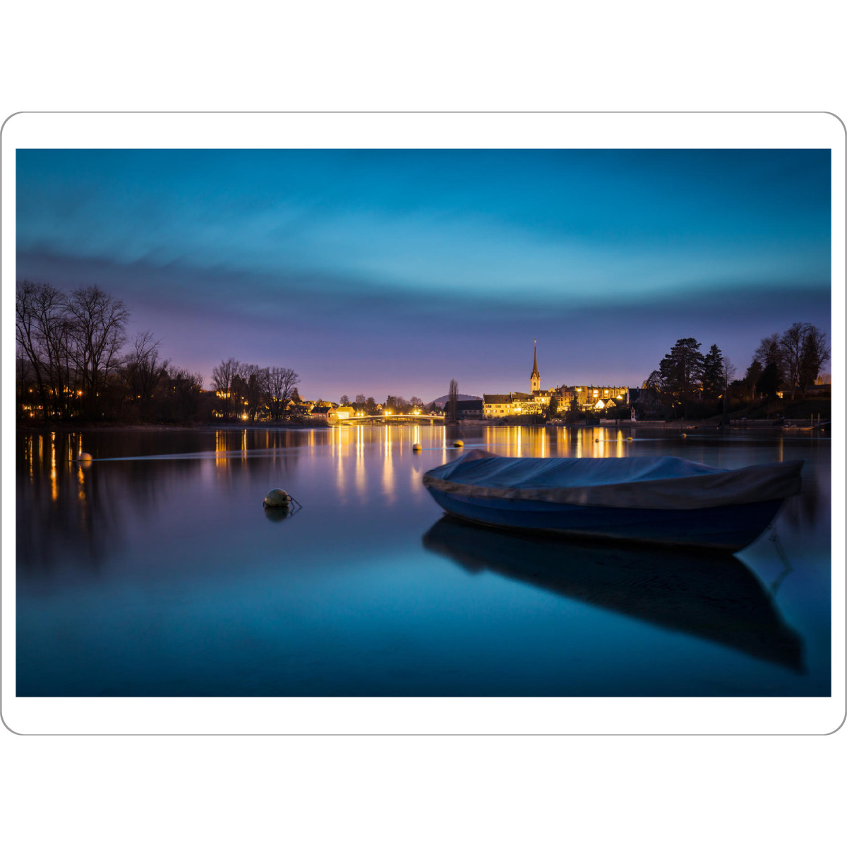 Tischset "Stein am Rhein" artboxONE - Städte - Rhein,Stein,Fluss,Boot,Schweiz - Bild rhein