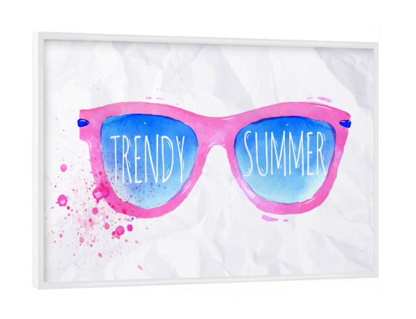 Poster mit weißem Rahmen "Summer sunglasses" artboxONE - Fashion,Festivals