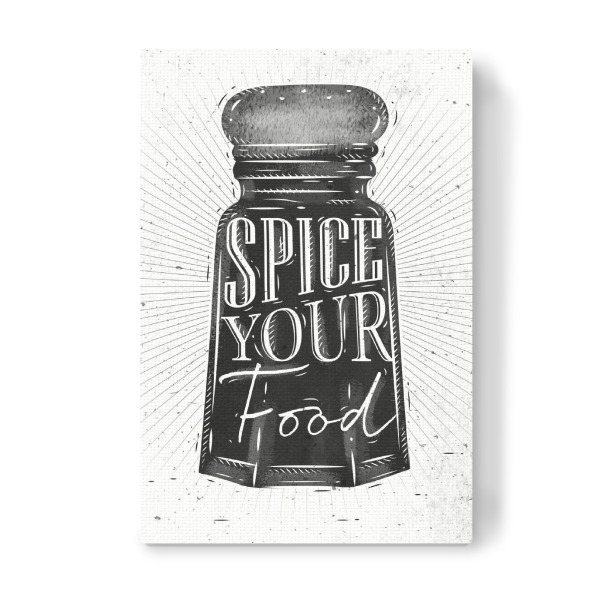 Leinwandbild "Pepper castor spice" artboxONE - Essen & Trinken,Schwarzweiß