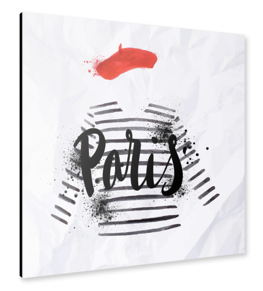 Alu-Dibond "Paris striped sweater" 30x30 cm artboxONE