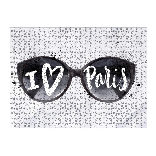 Puzzle Ravensburger "Paris sun glasses" artboxONE - Schwarzweiß,Städte / Paris