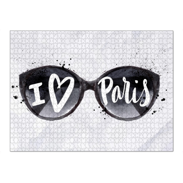 Puzzle Ravensburger "Paris sun glasses" artboxONE - Schwarzweiß,Städte / Paris