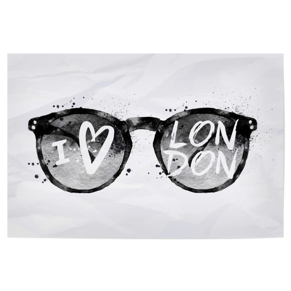 Poster 30x20 cm "Sunglasses London" artboxONE - Städte / London,Schwarzweiß