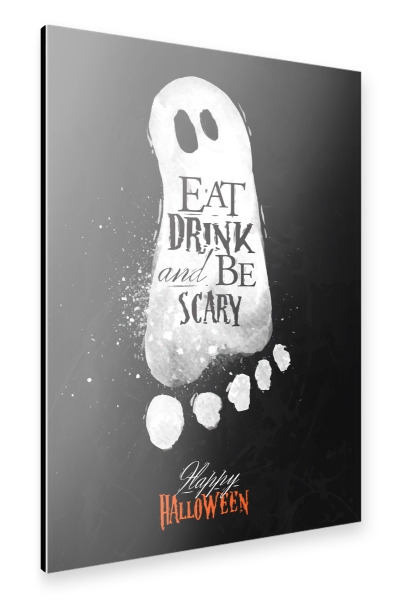 Alu-Dibond "Ghosts halloween chalk" 30x20 cm artboxONE