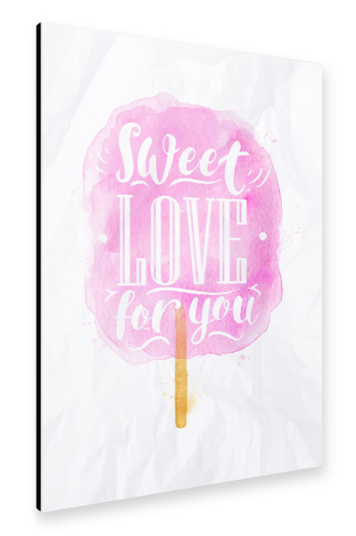 Alu-Dibond "Watercolor cotton candy" 30x20 cm artboxONE