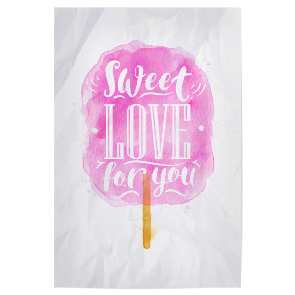 Poster 30x20 cm "Watercolor cotton candy" artboxONE - Essen & Trinken