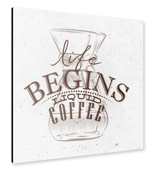 Alu-Dibond "Liquid coffee brown" 30x30 cm artboxONE