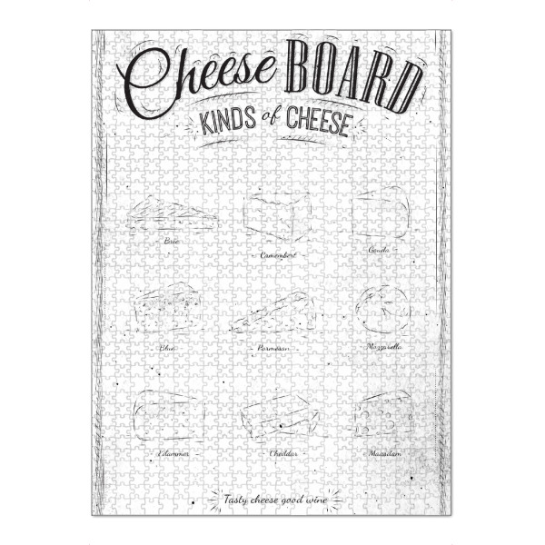 Puzzle Ravensburger "Set cheese coal" artboxONE - Essen & Trinken,Schwarzweiß