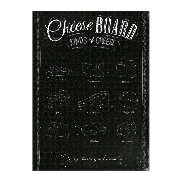 artboxONE Puzzle "Set cheese chalk" artboxONE - Essen & Trinken,Schwarzweiß