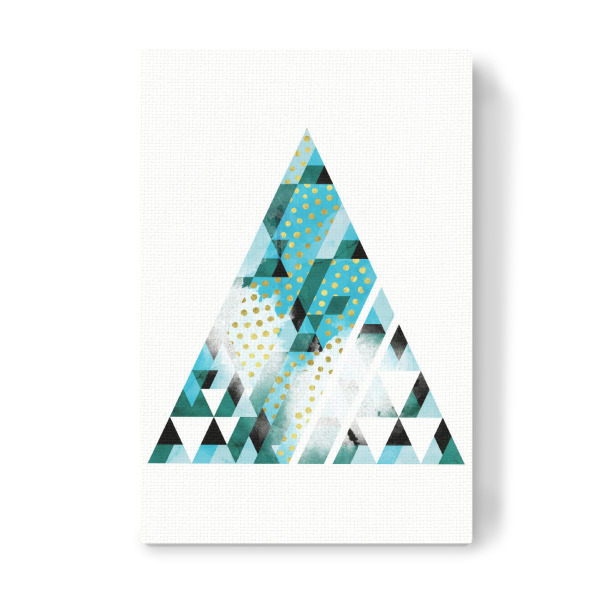 Leinwandbild "Geometric Christmas Tree" artboxONE - Geometrie,Weihnachten - Gold,Christmas,Tree,Holy,Night,Advent,Calendar,Watercolor,Geometry