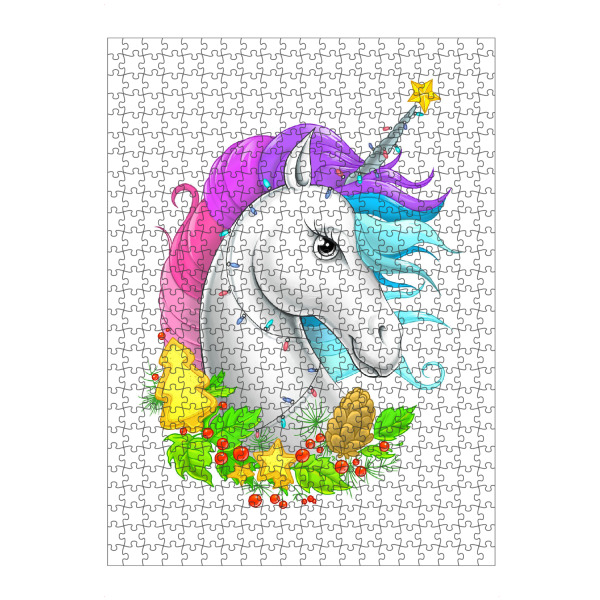 artboxONE Puzzle "Xmas unicorn" artboxONE - Natur,Tiere,Schwarzweiß,Weihnachten - Einhorn,Magie,Tier,Weihnachten,Winter,Weihnachten