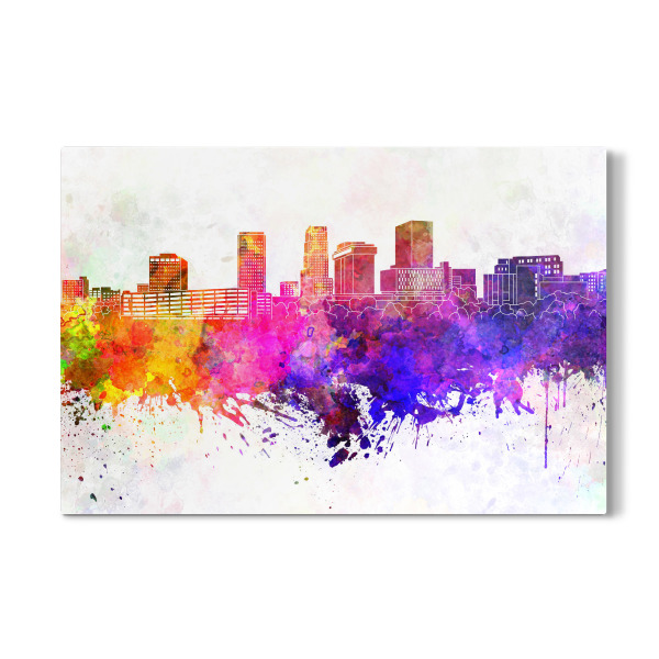 Galerie-Print "Akron skyline watercolor" 30x20 cm artboxONE
