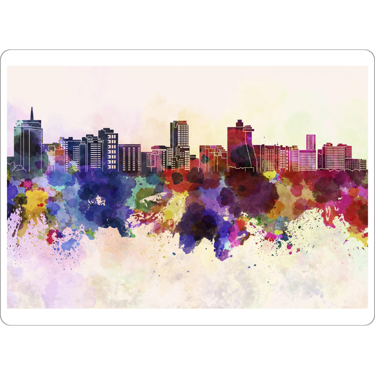 Tischset "Acapulco skyline in watercolor" artboxONE - Städte,Reise,Abstrakt,Architektur
