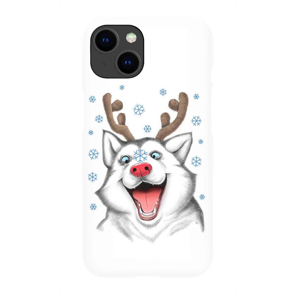 "Husky Rudolph"für iPhone - Premium-Case Handyhülle artboxONE