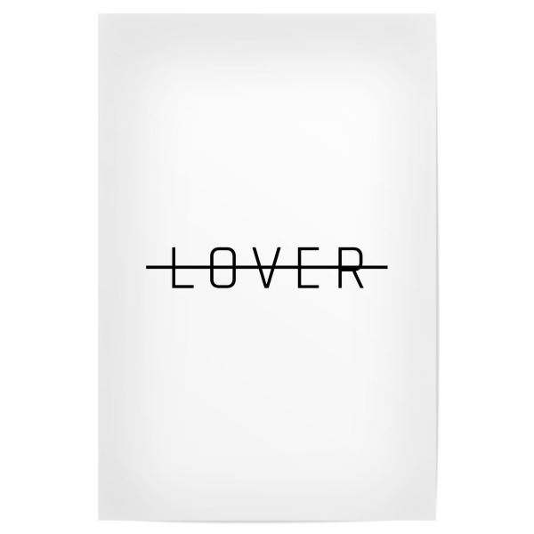 Poster "Lover" artboxONE - Typografie,Schwarzweiß,Liebe