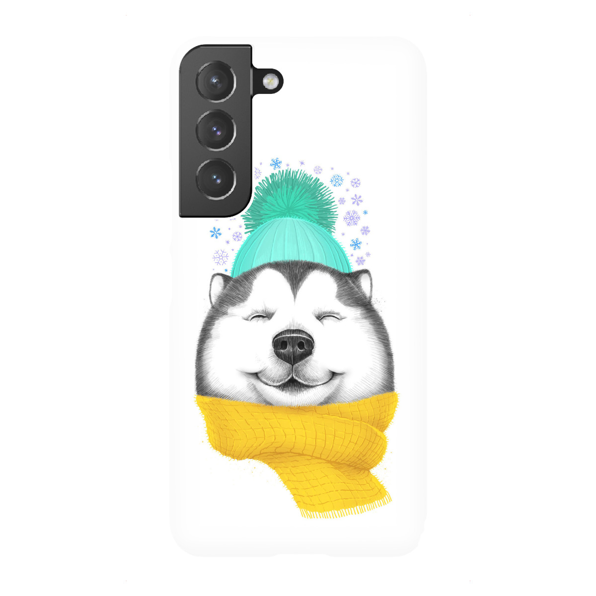 Samsung Galaxy "X-mas husky" Premium-Case Handyhülle artboxONE