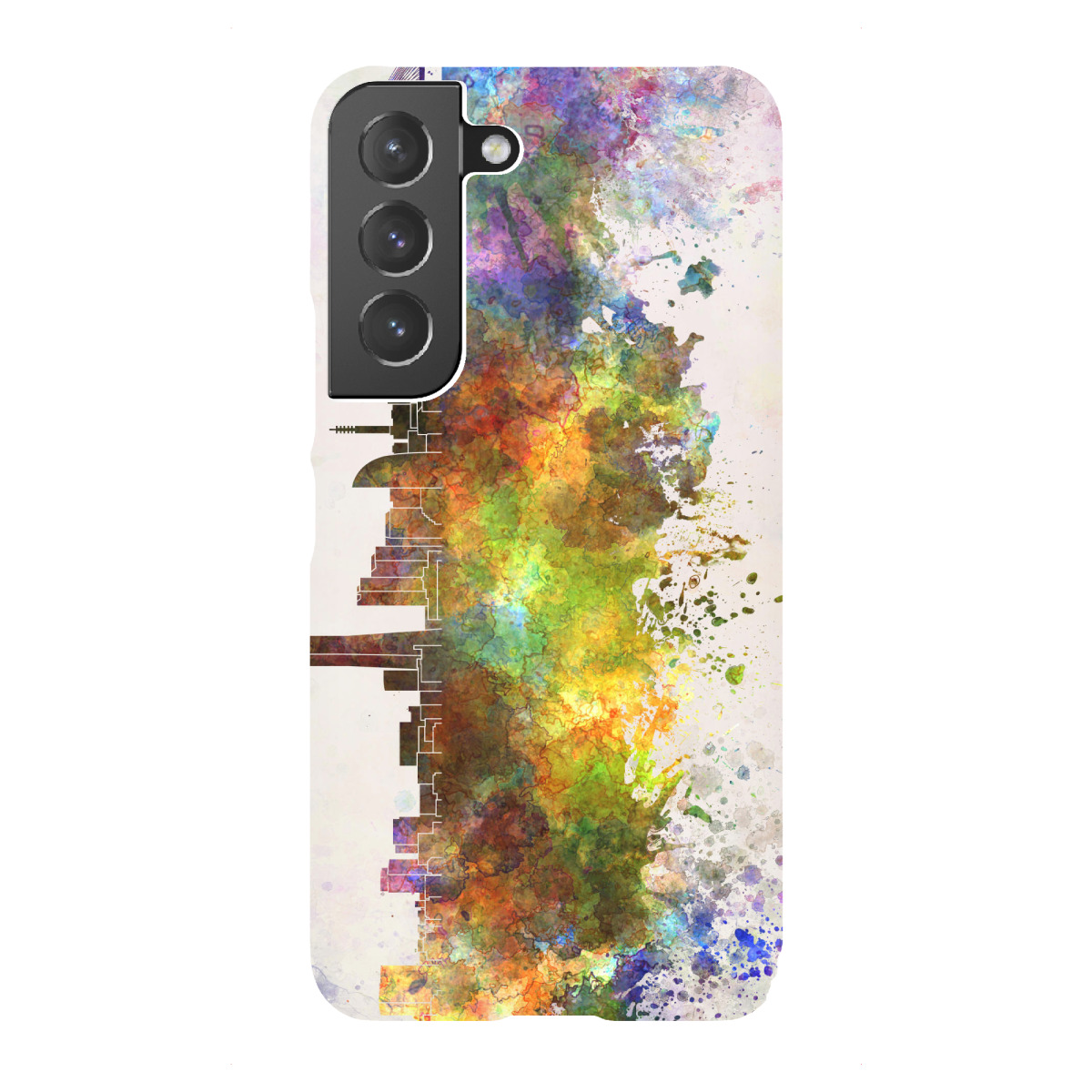 "Yokohama skyline in watercolor"für Samsung Galaxy - Premium-Case Handyhülle artboxONE