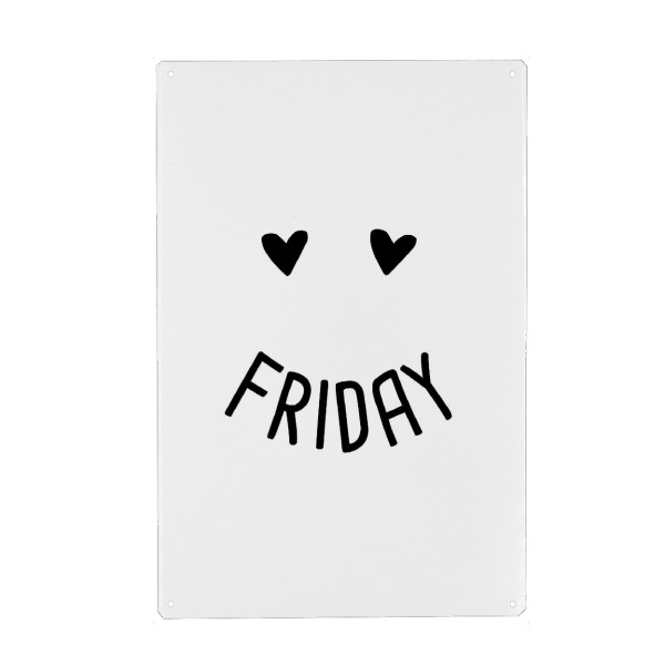 Holzbild "Friday 2" artboxONE - Typografie,Schwarzweiß