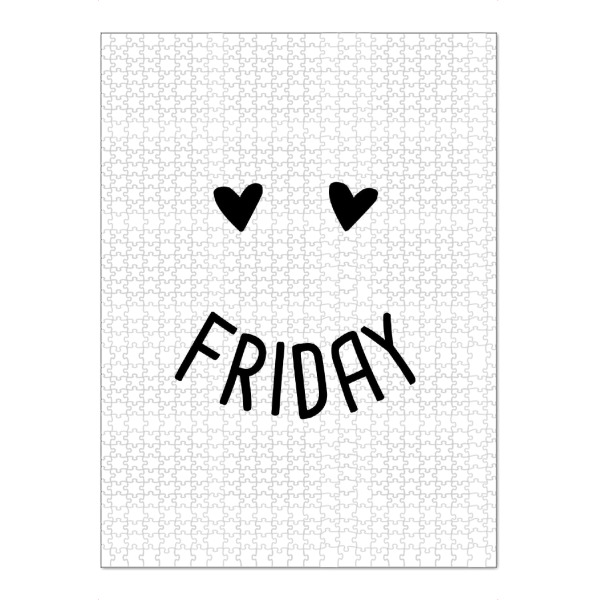 Puzzle Ravensburger "Friday 2" artboxONE - Typografie,Schwarzweiß
