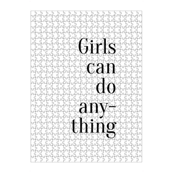 artboxONE Puzzle "Anything" artboxONE - Typografie,Schwarzweiß