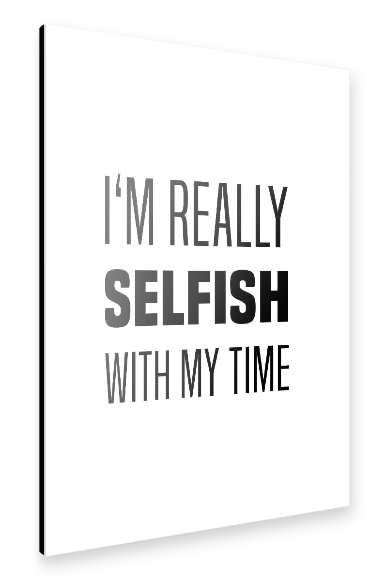 Alu-Dibond "Selfish" 75x50 cm artboxONE