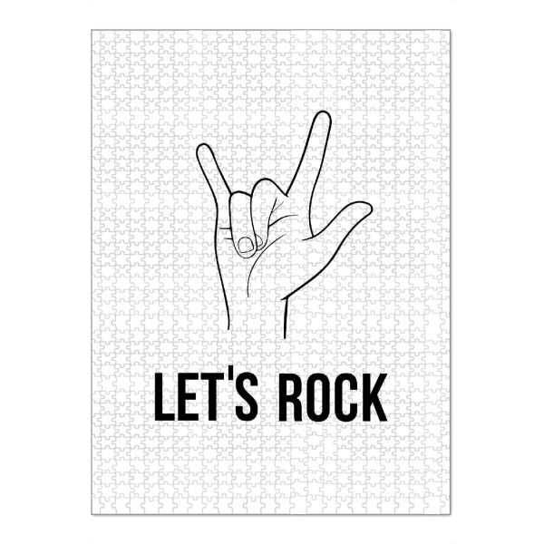 Puzzle Ravensburger "Rock!" artboxONE - Typografie,Schwarzweiß,Musik,Männer